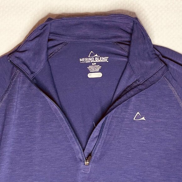 Paradox Purple Merino‑Blend 1/4‑Zip Base Layer Top (Small) - Picture 3 of 7